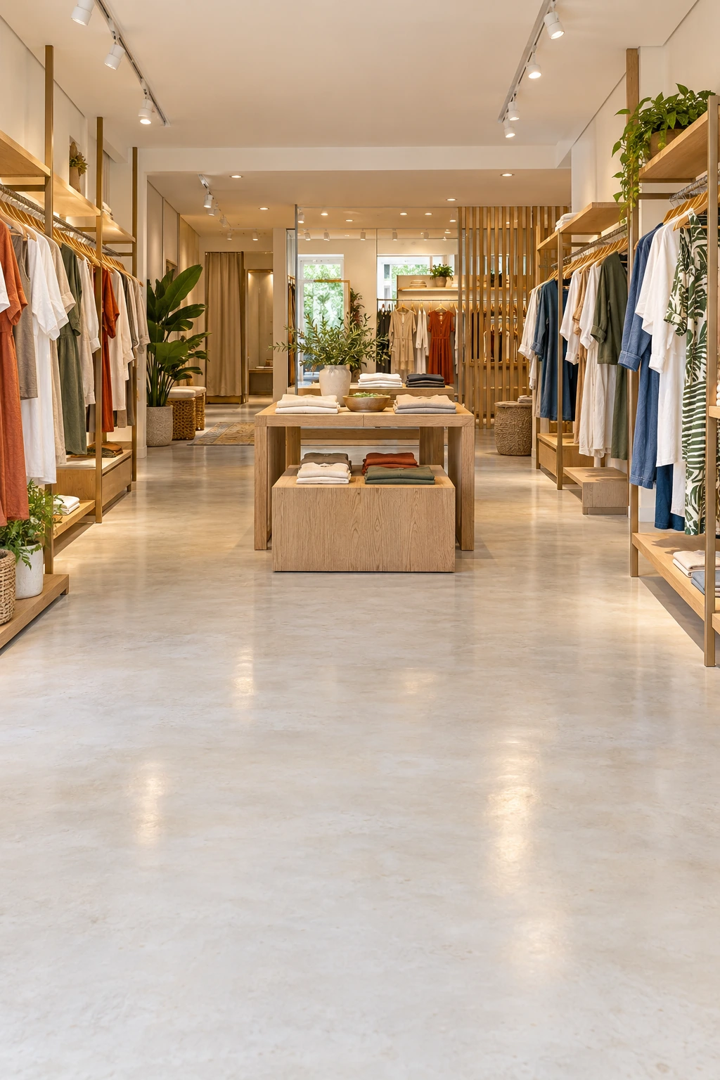 Loja com vitrine organizada